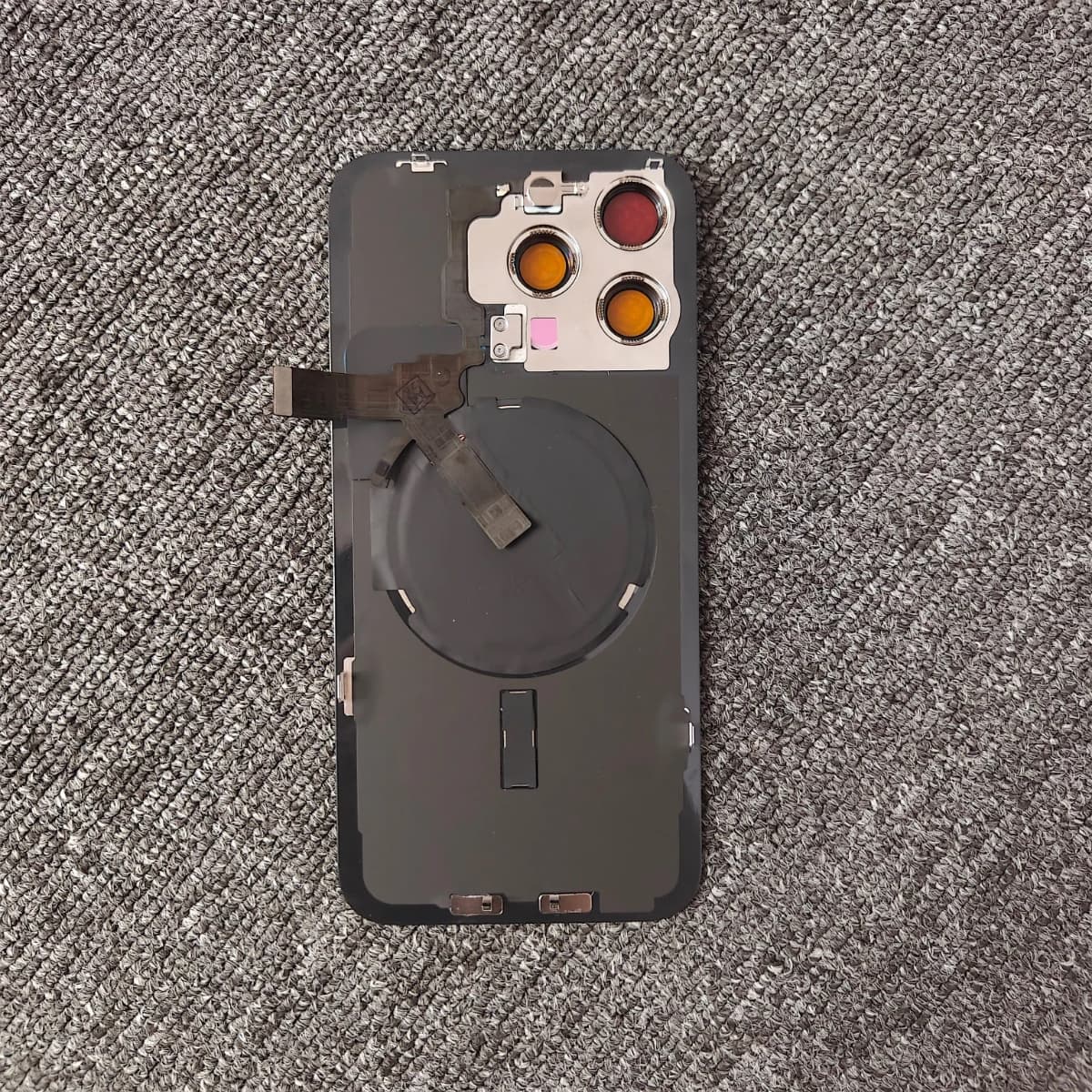 For iPhone 15/15 Pro/15 Pro Max/ 15 Plus Back Cover Glass with Big Hole Bar Design Battery Housing Rear Glass Replacement for iPhone
