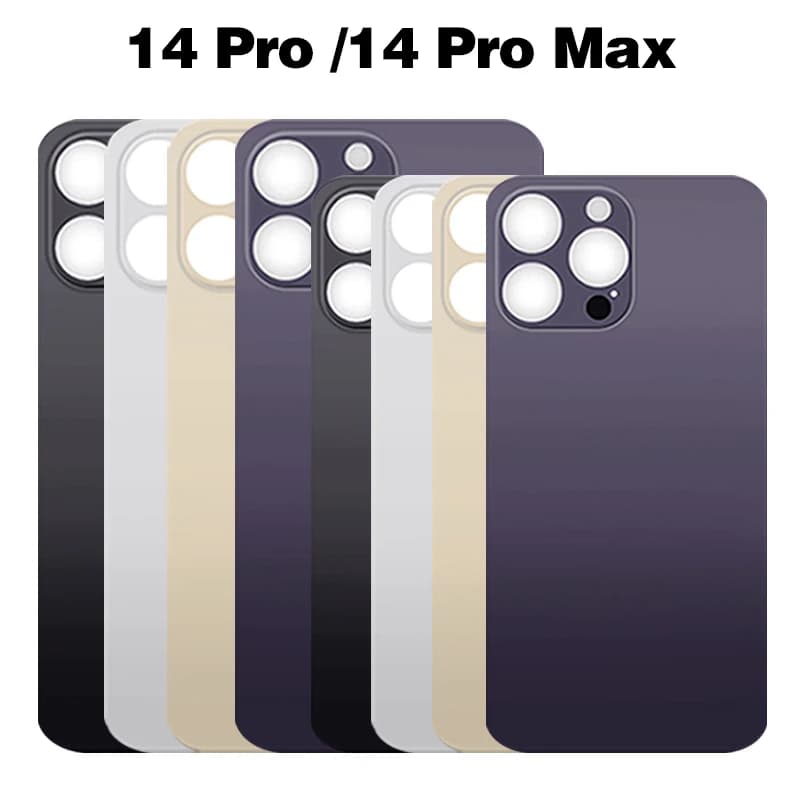 Back Glass Cover for iPhone 14 /14 Pro/14 Pro Max/14 Plus Rear Case Door Housing With NFC Wireless Flex Cable Metal Plate Replacement